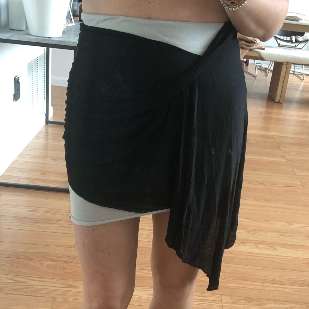 Helmut Lang asymmetrical jersey skirt